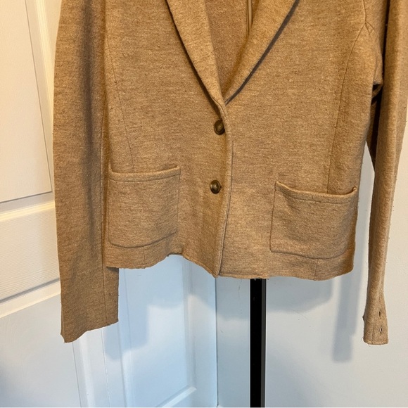 Loft by Anne Taylor 100% Merino Wool Sweater Double Breasted Blazer size large - Picture 4 of 5
